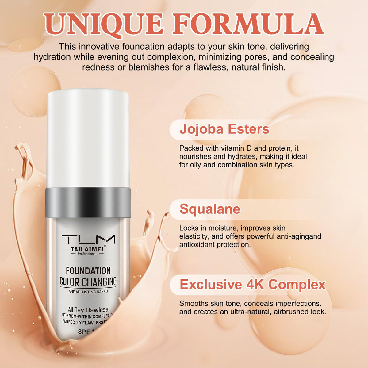 IDUCEN texture swirl on skin highlighting hydrating, blendable finish