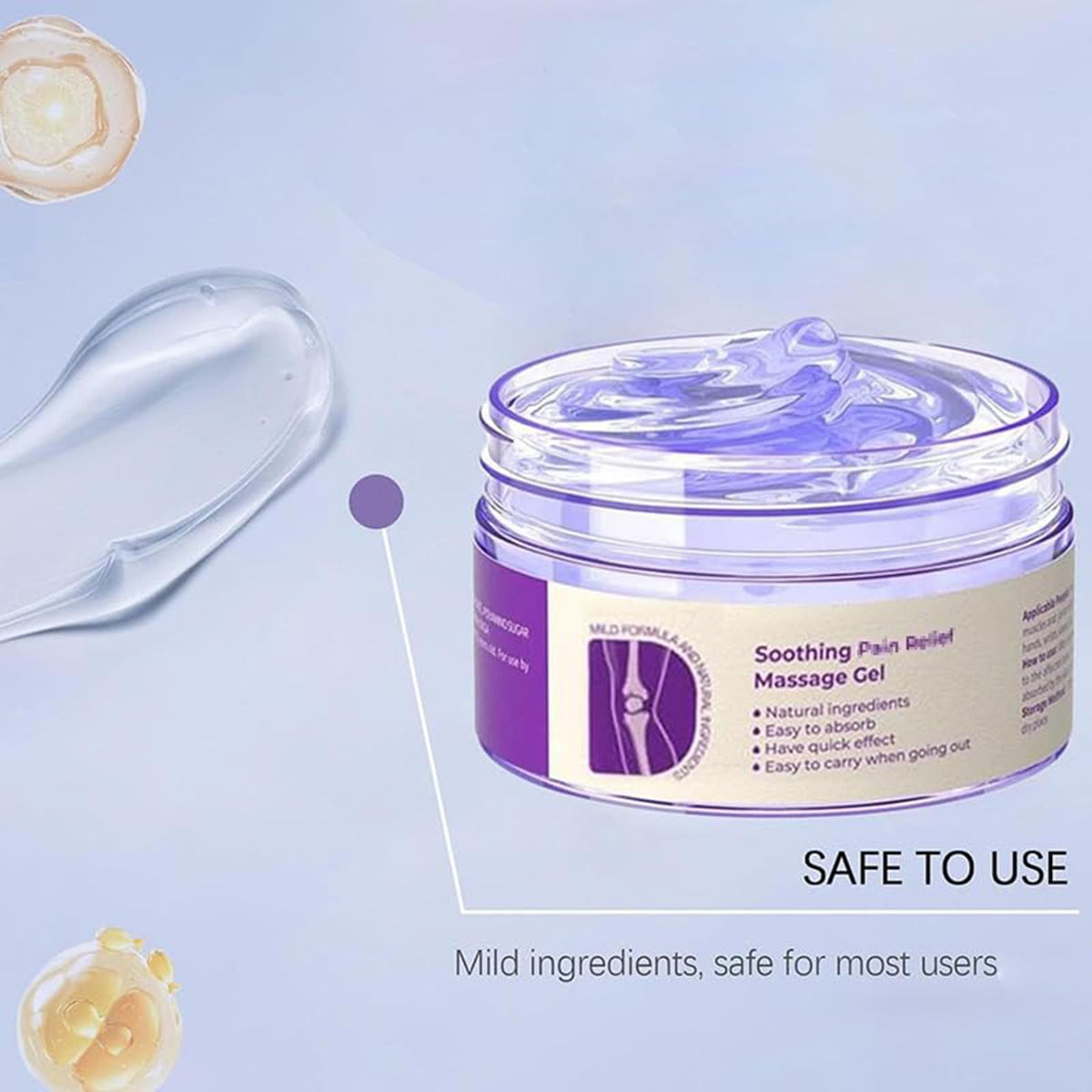 iekufes open tube with gel texture visible for smooth massage