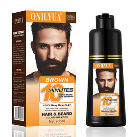 iemokoda front bottle showing dark brown shampoo for quick color