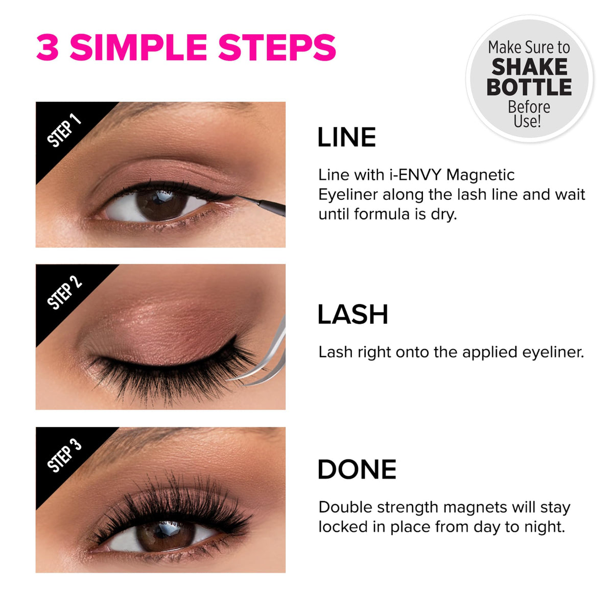 iENVY KISS eyeliner liquid texture detail highlighting smooth application