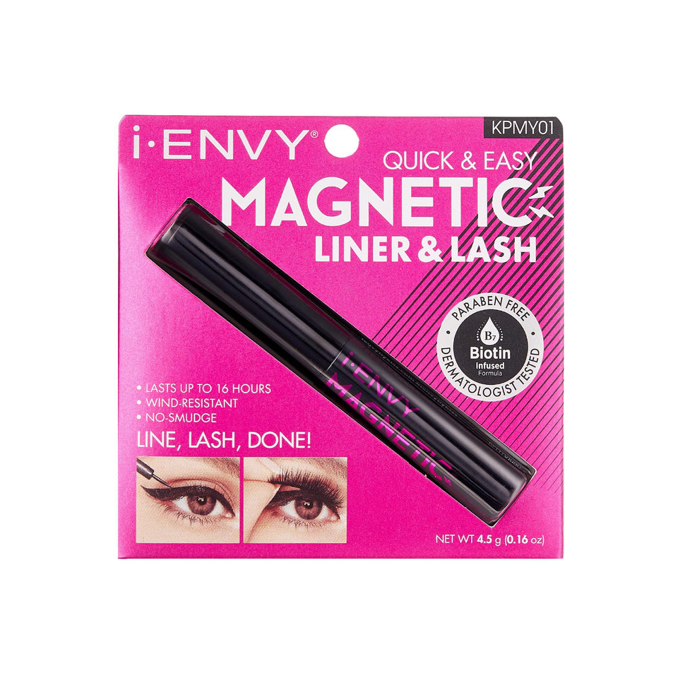 iENVY KISS magnetic eyeliner front packaging showing product and benefits