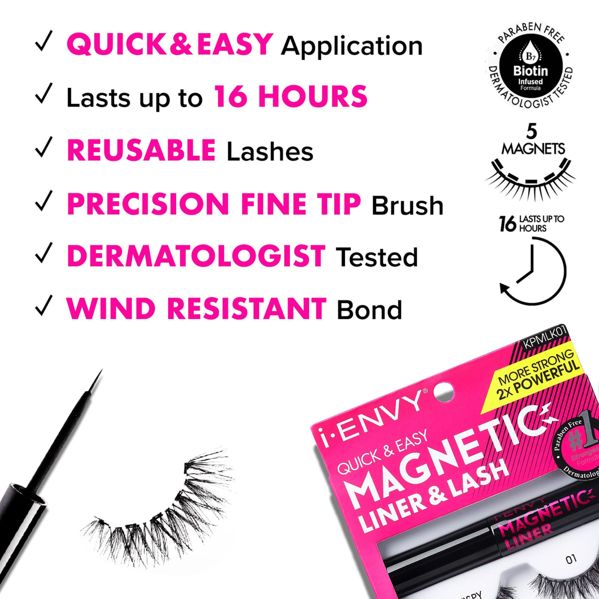 iENVY KISS fine-tip brush closeup for precise lining and easy control