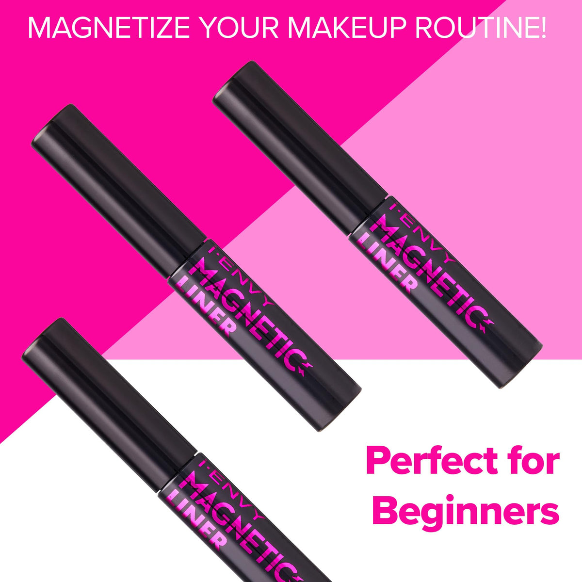 iENVY KISS eyeliner size and scale held between fingers for portability