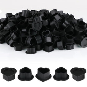 IFERO top view of a black heart ink cup filled with pigment showing clear ink visibility benefit