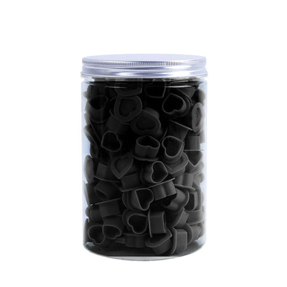 IFERO front pack of 200 heart silicone ink caps showing quantity and black color benefit: quick refill