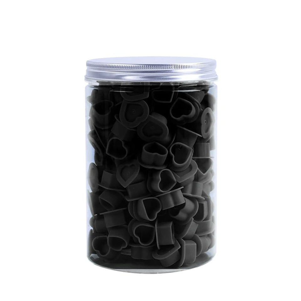 IFERO front pack of 200 heart silicone ink caps showing quantity and black color benefit: quick refill