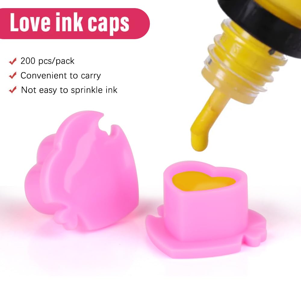 IFERO display of three colored heart cups including pink for quick shade identification