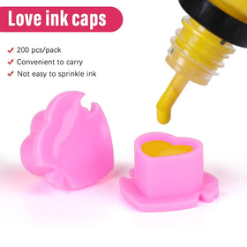 IFERO display of three colored heart cups including pink for quick shade identification