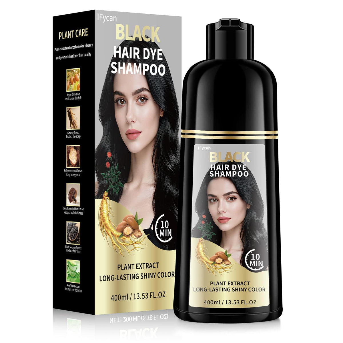 ifycan front packaging showing product benefit of full gray coverage