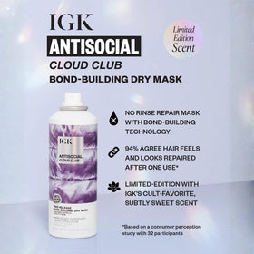 IGK Antisocial Cloud Club open jar texture close-up showing creamy, lightweight mask