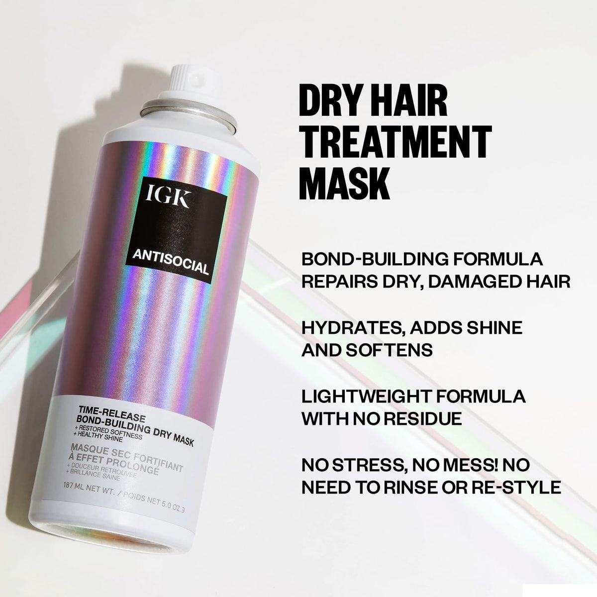IGK Antisocial fine mist spray closeup for even lightweight coverage