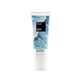 IGK Beach Club front packaging showing label and bottle, highlighting salon-quality styling
