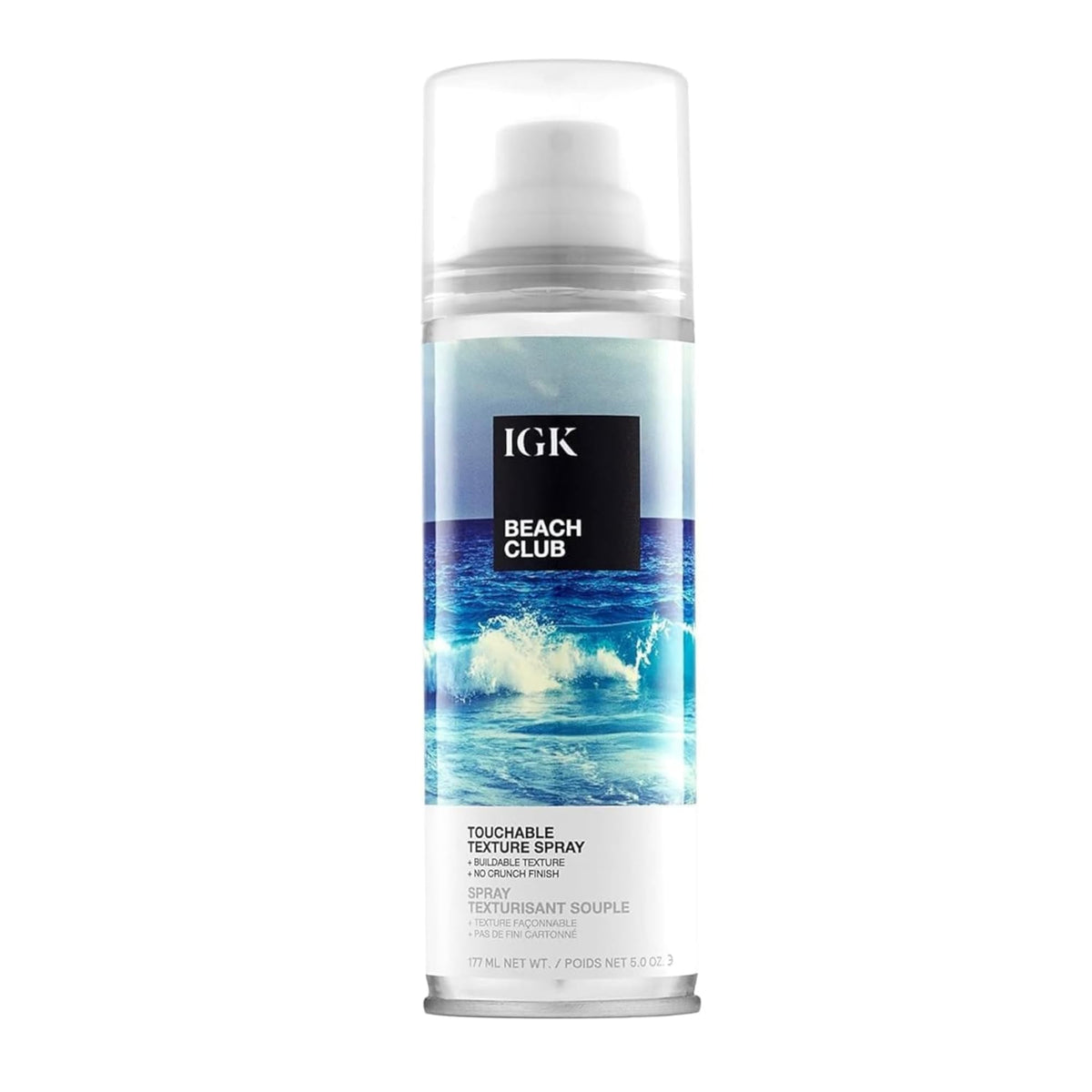 IGK front packaging showing bottle and branding, clear product benefits