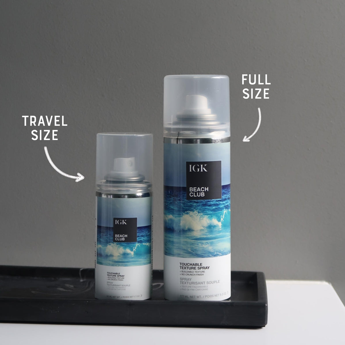 IGK travel-size pair in compact, carry-on friendly packaging