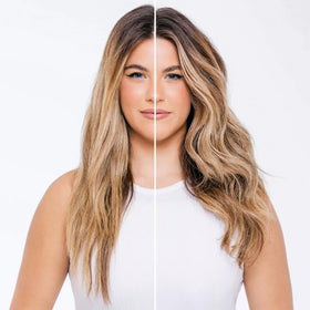 IGK big time before and after root lift illustrating visible volume and softer finish
