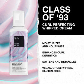 IGK cream being applied to wet curls for improved definition benefit