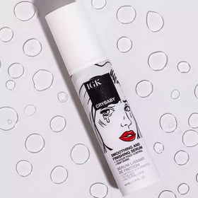 IGK Crybaby golden serum texture on hand, shows lightweight absorption benefit