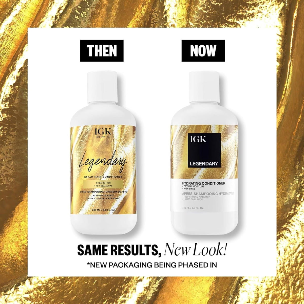 IGK product label close-up highlighting prebiotics and red sea algae