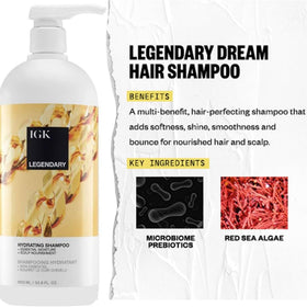 IGK shampoo texture close-up showing creamy lather and gentle cleanse