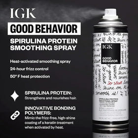 IGK duo used during blow-dry demonstrating frizz control benefit