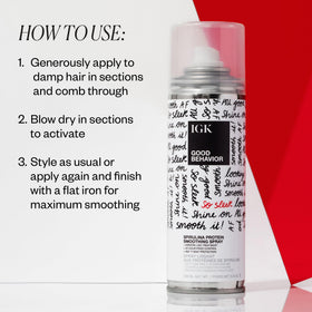 IGK Good Behavior after blowout with smooth, glossy hair and reduced frizz