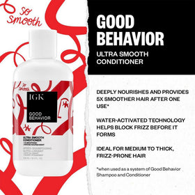 IGK bottle label detail showing product name and vegan badge