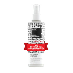 IGK front packaging of Good Behavior 4-in-1 prep spray showing size and label benefits