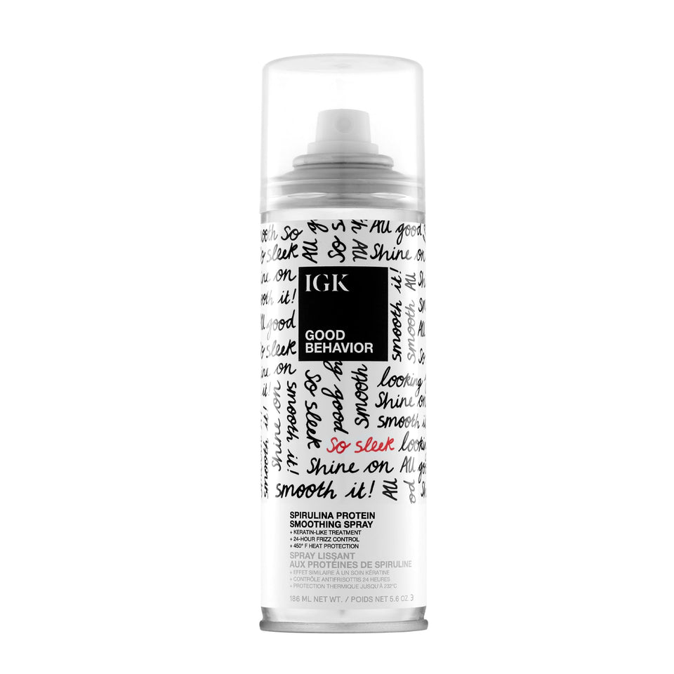 IGK bottle front packaging showing product name and sleek design benefit