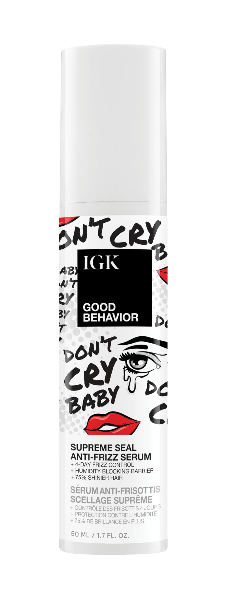 IGK front packaging showing bottle and label with product benefit