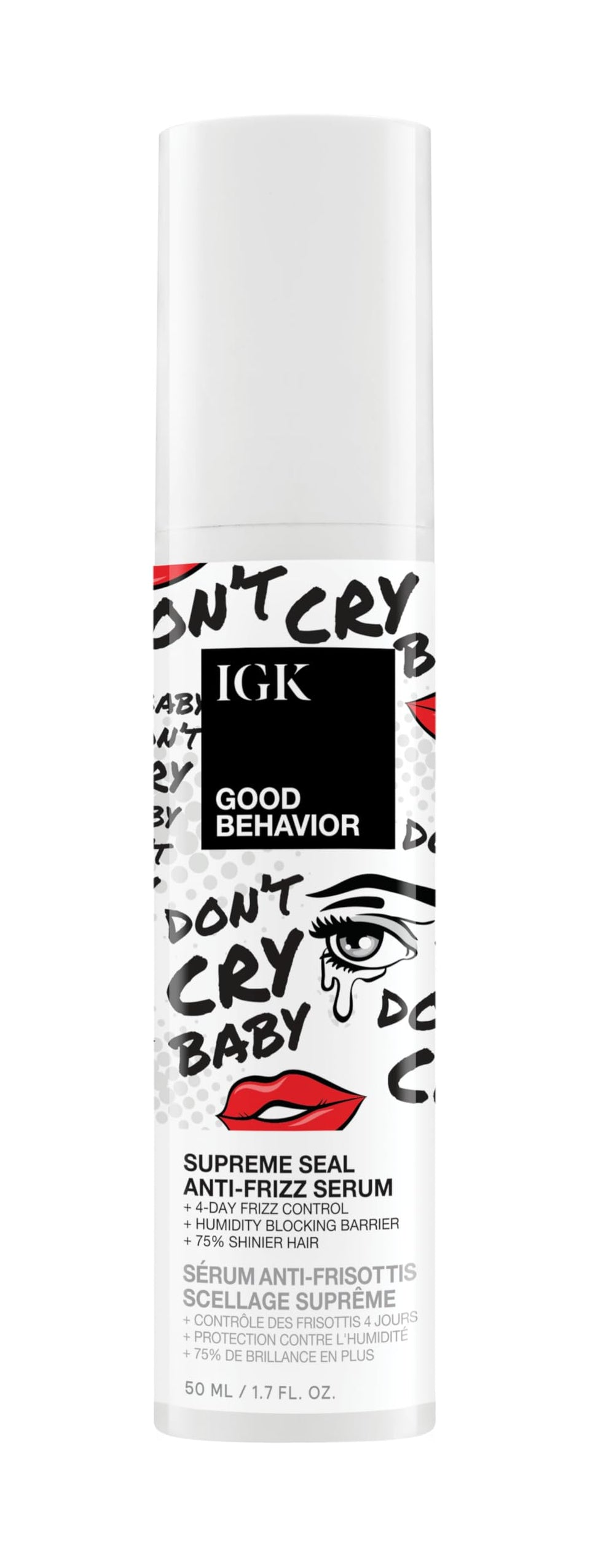 IGK front packaging showing bottle and label with product benefit
