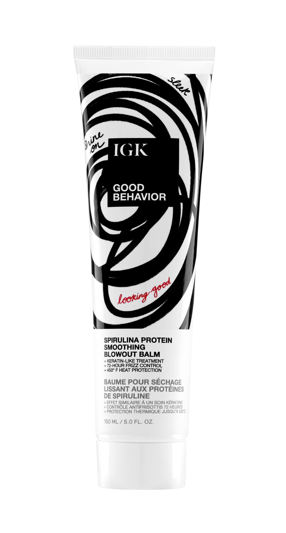 IGK front packaging showing 5oz tube and product branding for salon finish