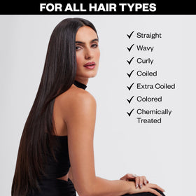 IGK Good Behavior sprayed on dry hair to reduce frizz and add instant shine