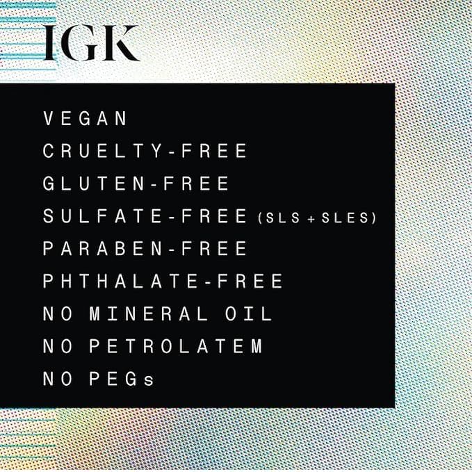 IGK products staged in bathroom showing routine-ready convenience benefit