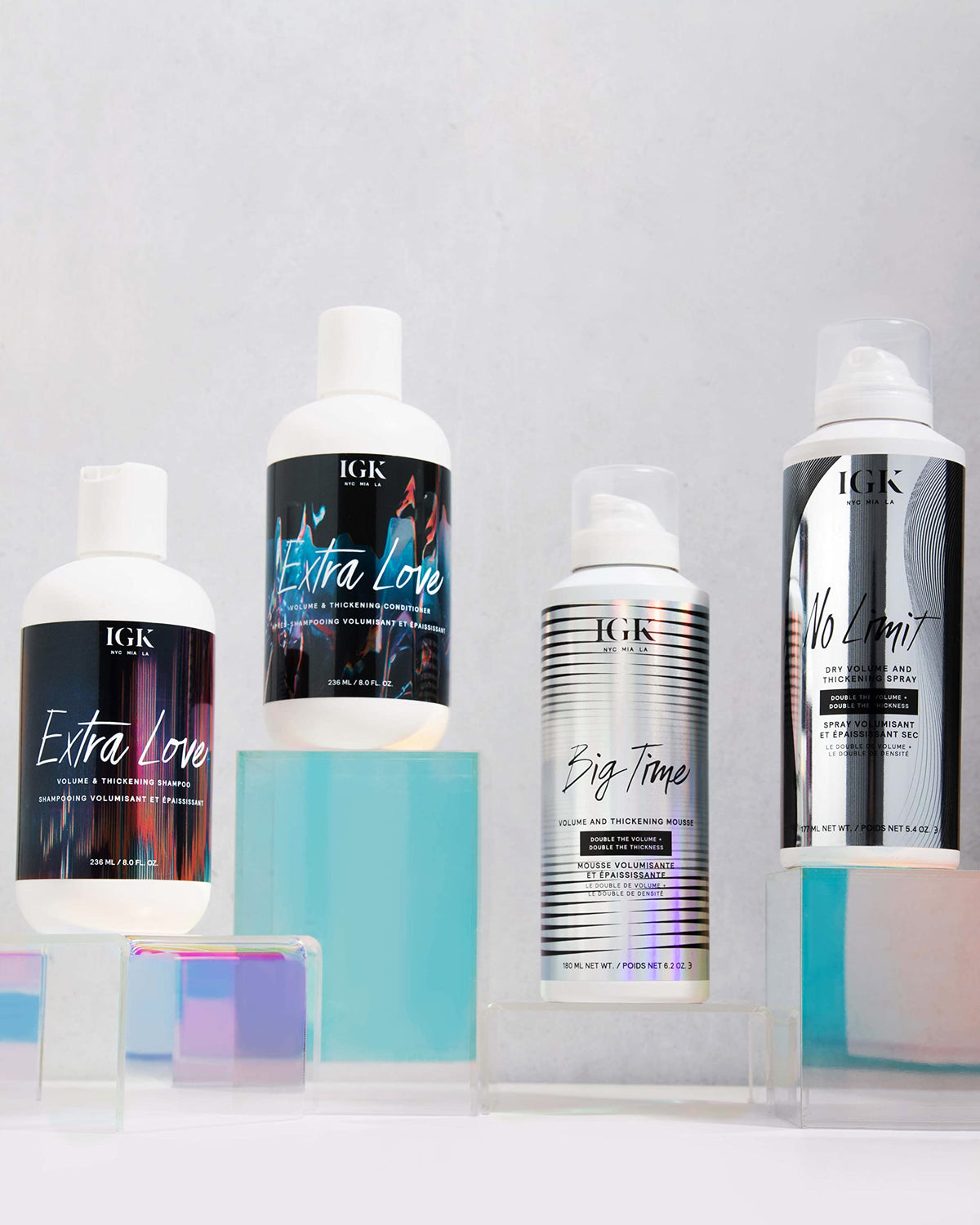 IGK visible before and after hair comparison highlighting added density