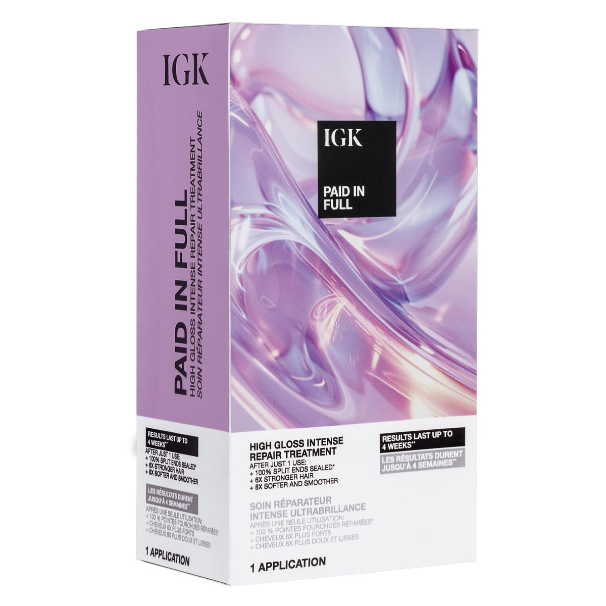 IGK Paid In Full front packaging showing product and professional benefits