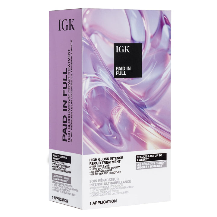 IGK Paid In Full front packaging showing product and professional benefits