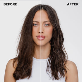 IGK Rich Kid applied to damp wavy hair illustrating defined, touchable waves