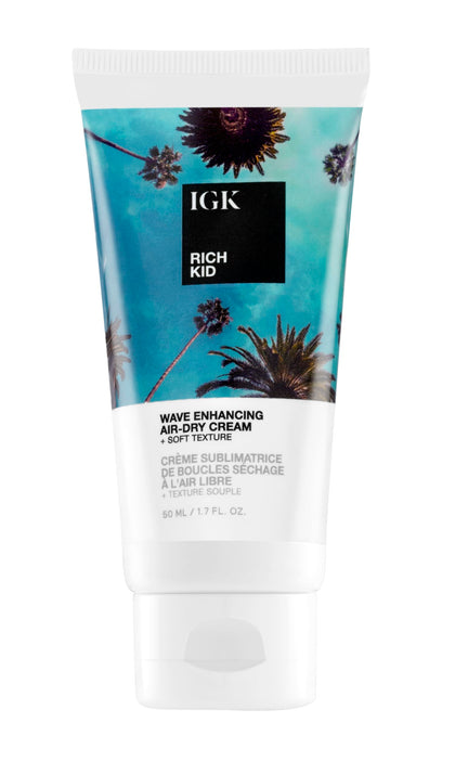 IGK Rich Kid travel packaging front view shows compact convenience and brand recognition