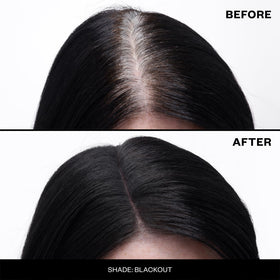 IGK application on hair part showing precise root camouflage