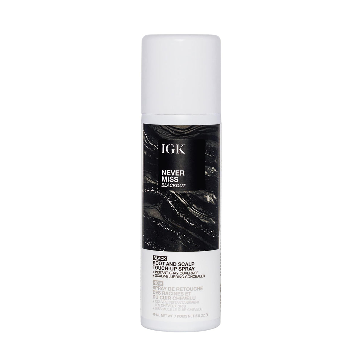 IGK front can view showing black root spray for instant coverage