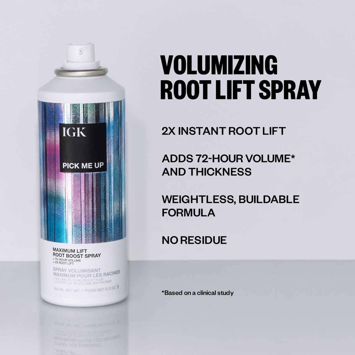 IGK spray nozzle action delivering fine mist for precise root lift and control