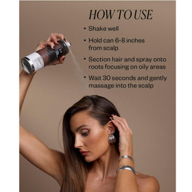 IGK root area on dark hair showing added volume and natural texture