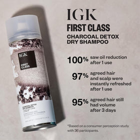 IGK before and after on fine hair illustrating added volume and texture benefit