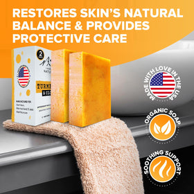 iHeart Nature two-pack soap displayed in a bathroom lifestyle setting for daily use