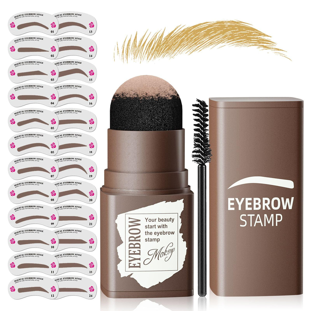 Ihrlpxkc front packaging showing compact blonde brow kit and benefits