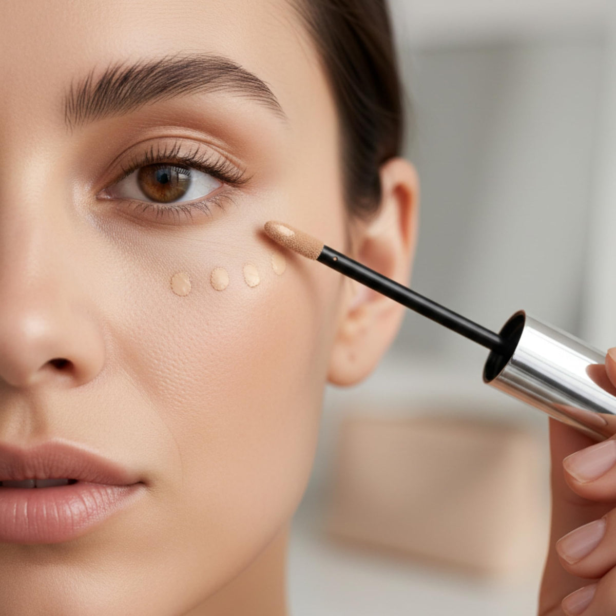 IL Makiage concealer texture swipe showing blendable coverage and finish