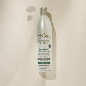 Il Salone Milano shampoo paired with conditioner on vanity showing complete repair routine