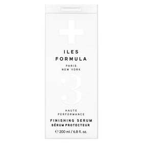 ILES FORMULA front packaging showing bottle and label, promotes salon-quality styling