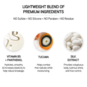 ILES FORMULA smoothing frizzy hair mid-process, shows anti-frizz and shine effect