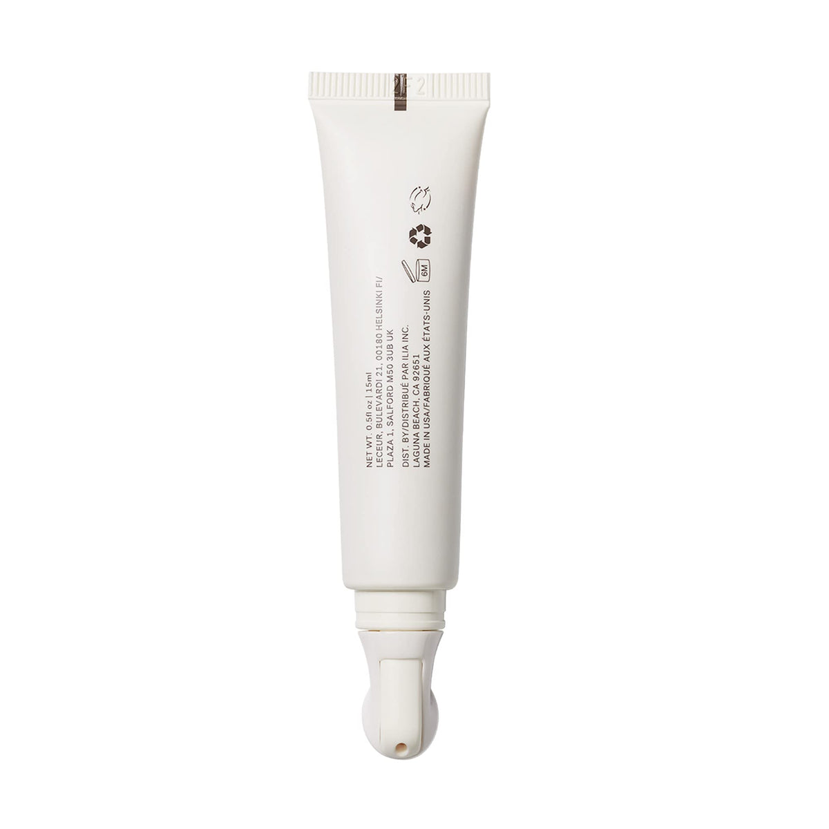 ILIA cream texture on skin demonstrating lightweight hydrate and blendability